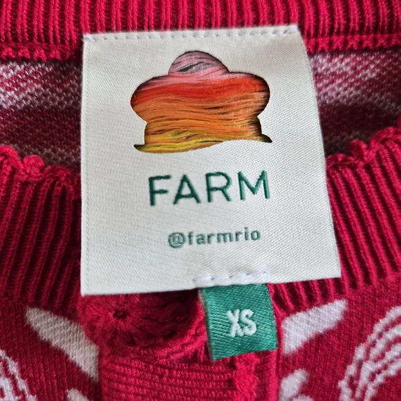FARM Rio Red Romantic Garden Intarsia Cardigan - Picture 7 of 8